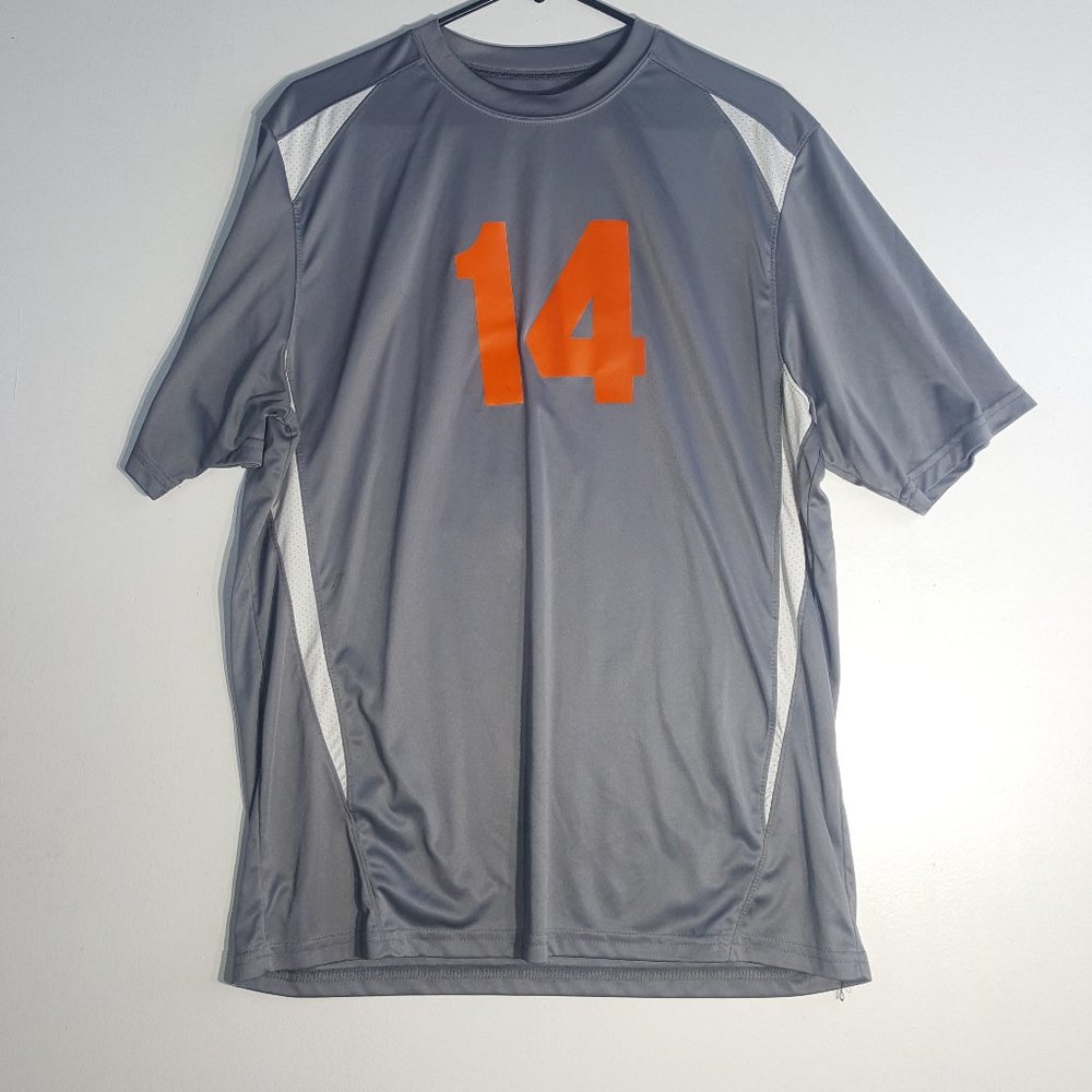 Tennessee Jersey 14 Orange and Grey Size Large